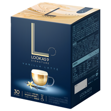 LOOKAS9 Vanilla LATTE 香草拿鐵, 16.9g, 30條, 1盒