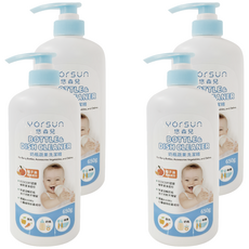 YOrSUn 悠森兒 奶瓶蔬果洗潔精, 650g, 橘子油萃取成份, ECOcert認證, 快速溶解奶垢, 4瓶
