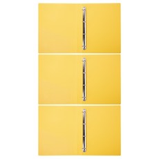 連勤牌文具 lc-9004d PP四孔D型夾 A4文件收納整理必備, 黃, 3入