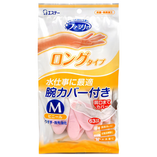 ST 雞仔牌 Family 指尖強化手套 加長 薄型, M, 粉色, 1包