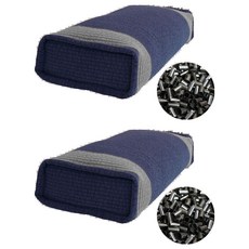 Sarang Yegam 顏料染生物晶片方形枕頭, 2個, 藍色