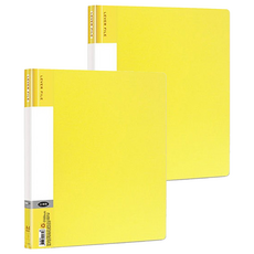 珠友文化 PP 彈簧夾 雙上 DL-0610, 黃色, 2本