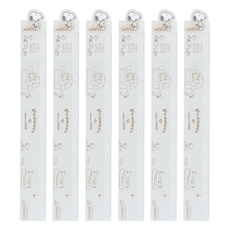 sun-star 史努比舒眠系造型直尺 15cm, 象牙色, 6支