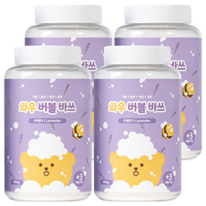 aguard 泡泡入浴粉 薰衣草香, 4罐, 400g