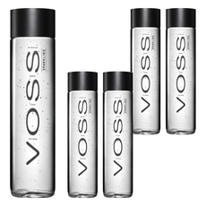 VOSS 芙絲 挪威氣泡礦泉水 玻璃瓶裝, 前CK設計總監設計, 雙層瓶蓋, 800ml, 5瓶