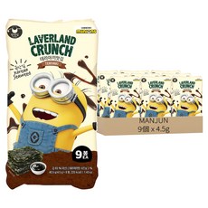 MANJUN 韓國小小兵海苔 照燒醬口味, 4.5g, 9個