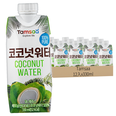Tamsaa 純椰子水, 330ml, 12入