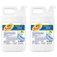 毛寶S 抗菌保濕洗手乳, 無香精, 4kg, 2桶