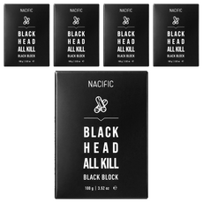 NACIFIC 黑頭粉刺 All Kill 黑炭皂, 有效清潔老廢角質, 潔顏後不會有緊繃感, 100g, 5個