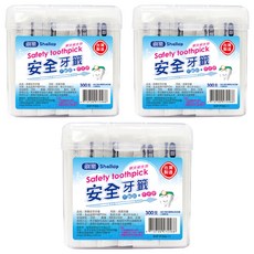 Shallop 刷樂 安全牙籤衛生包, 300支, 3盒