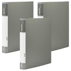 Lan CHYn 連勤牌文具 pp 4孔1"圓型夾 lc-9004a gy, 灰色, 3本