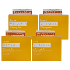 Dcure 維他命卸妝膏 溫和卸妝 清爽舒適 滋養肌膚 高效清潔 輕鬆去除頑固彩妝 保持肌膚潔淨無瑕, 100ml, 4罐