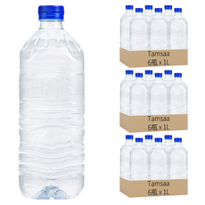 Tamsaa 無標籤天然水, 1L, 18瓶