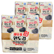 有名菀島海苔 12包*5g 韓國產 酥脆即食海苔, 2袋