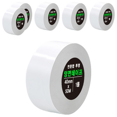 DADA 高黏度棉紙雙面膠帶 40 毫米x50 公尺, 透明色, 6個