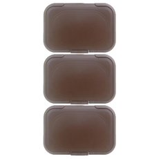 Bitatto 必貼妥 一般系列 重覆黏貼濕紙巾專用盒蓋, 日本原裝進口, 多種顏色可挑選, 攜帶便利又輕巧, 12*8.2cm, 巧克力色, 3個