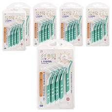 UdiLife 優的生活大師 絲麥兒L型齒間刷 柔軟舒適 不易折斷, 1mm, 10個裝, 6組