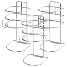 不鏽鋼吹風機架, 10x9.5x18.5cm, 附透明無痕掛勾, 台灣製, 3個