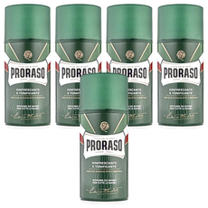 PRORASO 刮鬍泡 沁涼舒爽 綠標 300ml, 5個