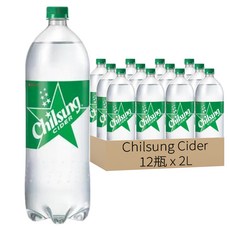 Chilsung Cider 汽水 無咖啡因, 2L, 12瓶