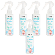 Nimble 靈活寶貝 Milk Buster 奶瓶清潔劑, 天然乳酸抗菌99.9%, 植萃清潔配方, 200ml, 5瓶