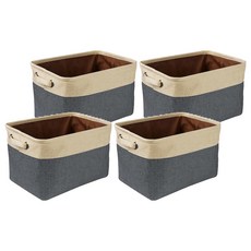 布藝收納籃, 布製收納箱, 多款樣式尺寸, 布藝灰, 4個