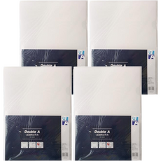 Double A L型文件夾 12個, 透明, 4包