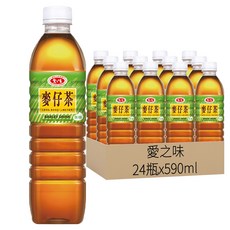 愛之味 無糖麥仔茶, 590ml, 24瓶