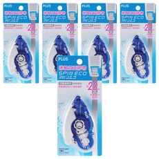 PLUS 普樂士 捲軸雙面膠帶正帶 TG-610BC, 藍色, 5入