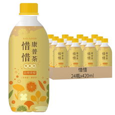 惜惜 康普茶 台灣香檬氣泡, 420ml, 24瓶