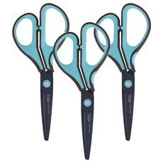 ABEL 力大牌 3D魔利剪 氟素防沾黏剪刀 辦公事務省力剪刀, 7吋, 粉綠色, 3支