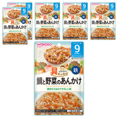 WAKODO 和光堂 蔬菜鯛魚羹, 9個月以上嬰幼兒適用, 蔬菜 + 鯛魚, 80g, 6包