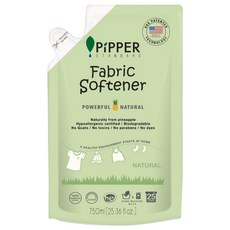 PiPPER STANDARD 沛柏 天然鳳梨酵素柔軟精補充包，750ml，低敏天然, 1包