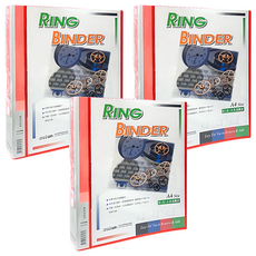 HFPWP 台灣製 環保無毒 新潮封面3孔夾 pp板加厚1.4mm, 紅色, 3入