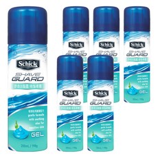 Schick 舒適牌 刮鬍防護 蘆薈刮鬍露, 敏感肌適用 溫和配方, 200mL / 198g, 6瓶