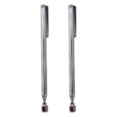 Panrico 百利世 伸縮磁性棒, 磁力1.3LBS(0.6kg), 伸縮範圍5~25吋(12.7~63.5cm), 筆型設計 攜帶方便, 銅管鍍鉻, 2個