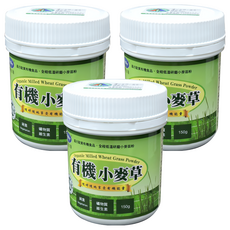 BuDer 標達 有機小麥草粉, 150g, 3罐
