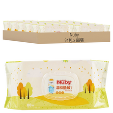 Nuby EDI 超純水柔濕巾, 1入, 24包