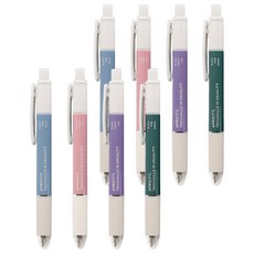 Iconic 滑順三色原子筆 0.38mm, 靛藍+粉紅色+紫色+綠色, 2組