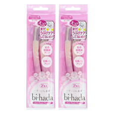 KAI 貝印 bi-hada BHL-2P 櫻花粉L型美顏刀(2入), 櫻花粉, 2組