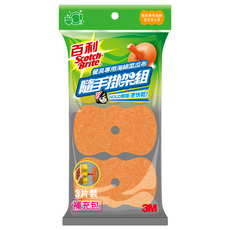 3M Scotch-Brite 百利 菜瓜布隨手掛架組補充包 餐具專用 41YUB-3MO, 3片, 1包