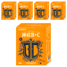 信東生技 神盾B+C接骨木莓膜衣錠, 30顆, 5盒