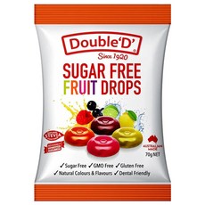 Double'D 無糖水果糖, 70g, 澳洲製造, 獨立包裝, 1包