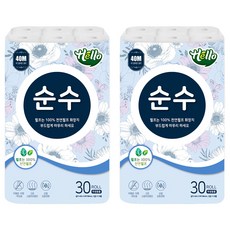 Hello Tissue 雙層捲筒衛生紙, 40m, 30捲, 2袋
