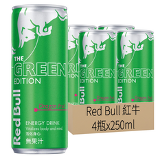 Red Bull 紅牛 火龍果風味能量飲料, 250ml, 4瓶