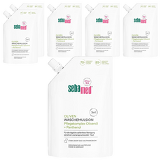 sebamed 施巴 橄欖潔膚洗手露補充裝 溫和潔淨 橄欖油滋潤 pH5.5親膚配方, 400ml, 6包