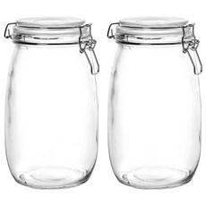 ibili 扣式密封玻璃罐 1470ml - 氣密保鮮、食品收納, 2罐