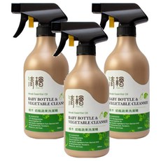 Hinoki Life 清檜 檜木奶瓶蔬果洗潔精 500ml 天然檜木精油 溫和洗淨 奶垢 農藥殘留, 3瓶