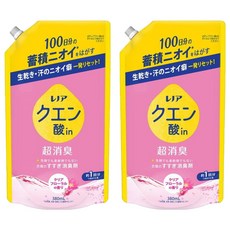 Lenor 蘭諾 檸檬酸消臭衣物漂洗劑補充包 清澈花香, 380ml, 2包