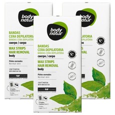 body natur 蜜蠟除毛貼片 手腳用, 67g, 3盒